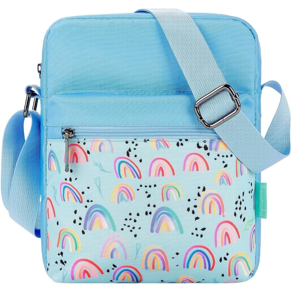 NWT Choco Mocha Girls Rainbow Crossbody Bag | Sky Blue